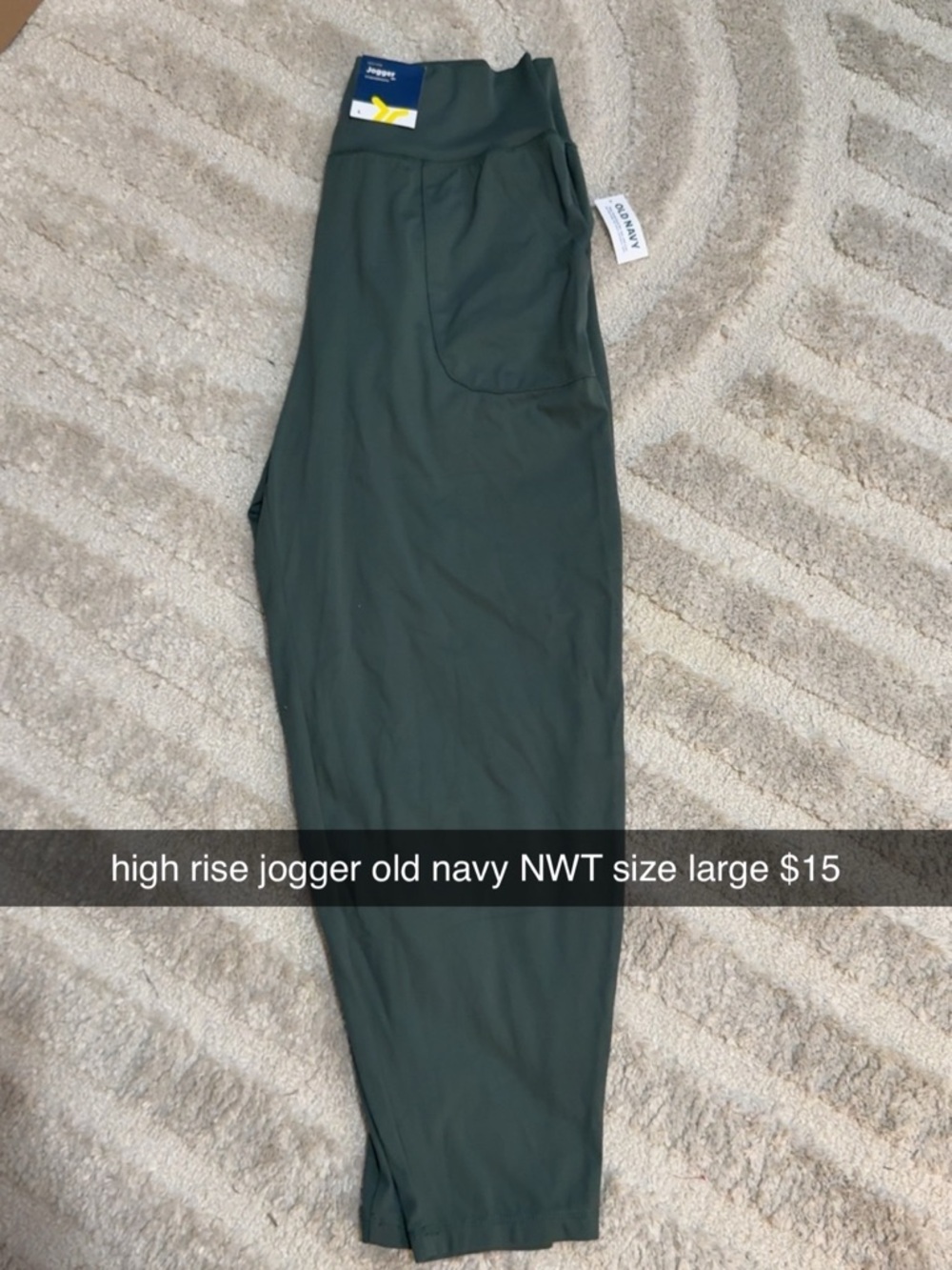 Old Navy Olive High-Rise Joggers